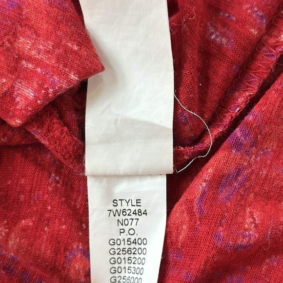 Lucky Brand Red pink white Floral Blouse - Picture 7 of 10